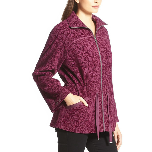 CJ Banks Jackets & Blazers - CJ Banks Plum Utility Jacket